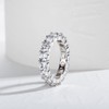 Gobaalele Cushion Cut Cubic Zirconia Eternity Ring, 5.1cttw 5A CZ