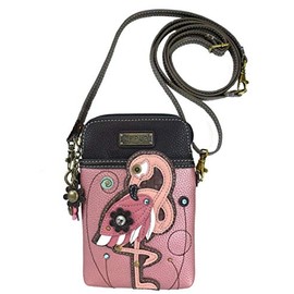 Chala Flamingo Cellphone Crossbody Handbag - Convertible Strap