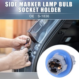 A ABSOPRO Car Side Marker Lamp Bulb Socket Holder Replacement S-1836 for Ford F-250 F-350 F-450 Super Duty 2008-2015