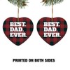 GRAPHICS & MORE Best Dad Ever Red Black Plaid Heart-Shaped
