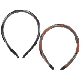 BIUDECO 2pcs Knotted Rhinestone Embellished Headbands Non Slip Beaded Hair Hoops for Women Lightweight Comfortable Hair Accessories for Parties Christmas