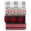 Eddie Bauer Mountain Plaid Blanket, Full/Queen, Chrome
