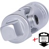 '3/8 "Universal Joint Matt Chrome-Plated on Hanger