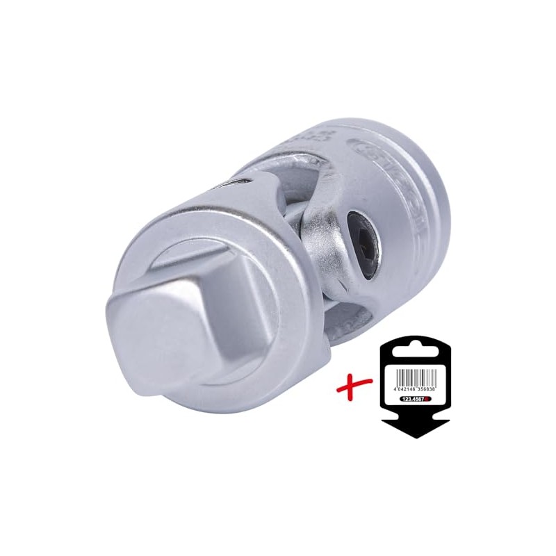 '3/8 "Universal Joint Matt Chrome-Plated on Hanger