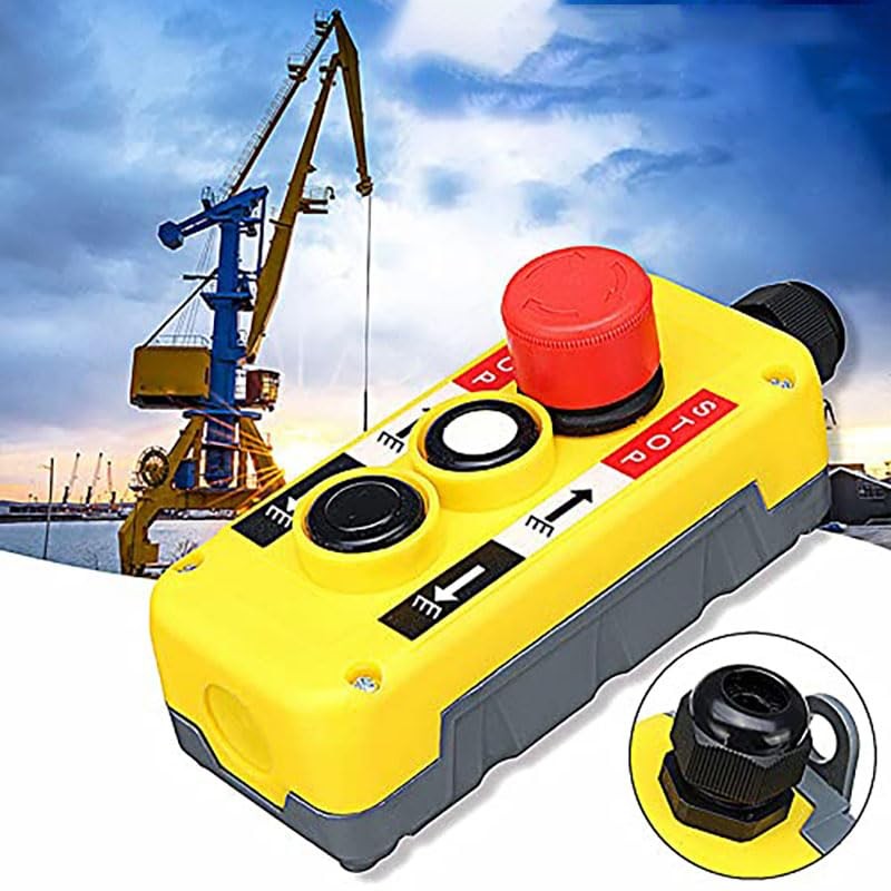 aikoolwer COB281T Waterproof Industrial Push Button Control Switch Emergency Stop