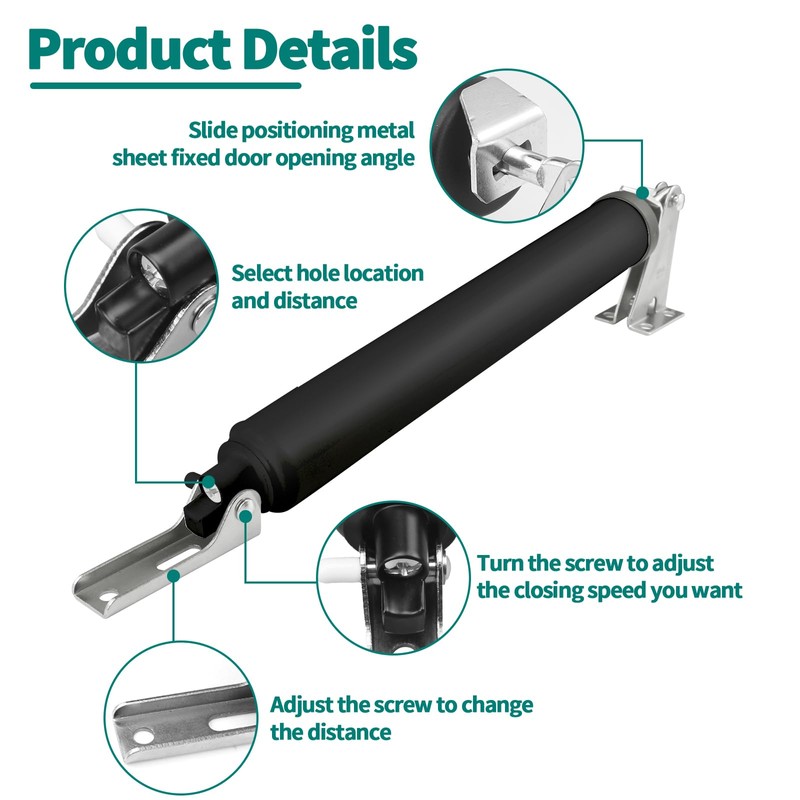 2 PCS Screen and Storm Door Closer Kit, Heavy Duty
