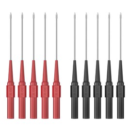 Cleqee 0.7mm Test Probe Pin Insulated Piercing Needle Test Probe 4mm Banana Jack Back Probe Pin Multimeter Probe (2 Colors)