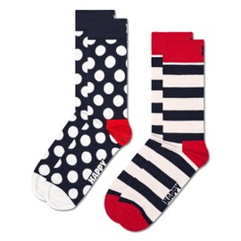 Happy Socks Unisex Socks, Blue, Red, White