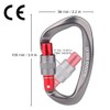 Locking Carabiner - 25kN 5600lb Climbing Carabiner Screw Gate D
