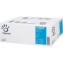Papernet Z-Fold 412009 Folding Hand Towel 2-Ply 22 x 24 cm 1 Box of 20 x 200 Towels White