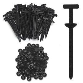 100Pcs Cable Tie Buckle, Nylon Universal Cable Tie Buckle for Car, Heavy Duty Zip Tie Self-Locking Zip Ties with Pin & Button, UV-Resistant Fasteners for Auto Repair (100pcs Black)
