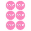 Sold Sticker,2inch 300pcs Pink Sold Sticker for Business Shop Store