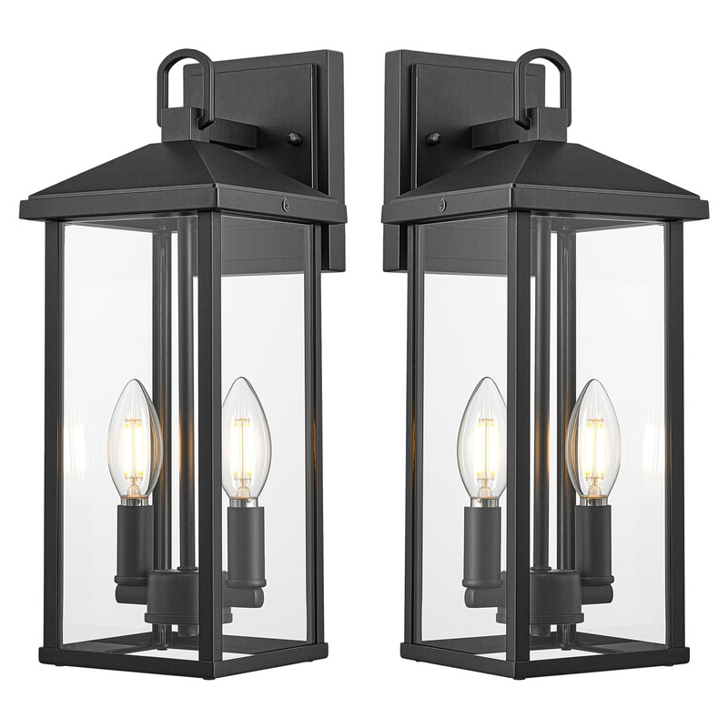 Darkaway Outdoor Wall Lights for House,2pcs Exterior Lighting Fixtures Wall