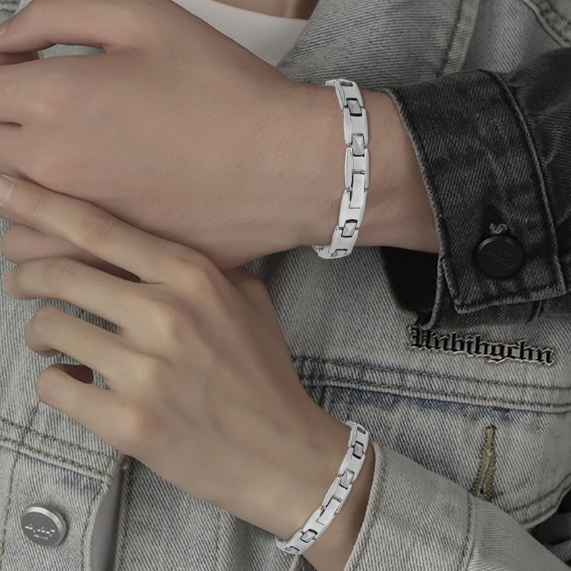 [KYOSI] Germanium Bracelet, Men's, Titanium Bracelet, for Men with Regulator,