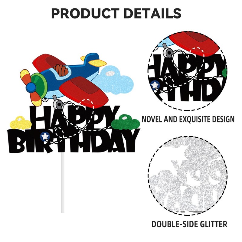 Decoración para tartas de avión