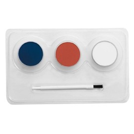 Smiffy's Make-Up FX Clown and Flag Kit Three Colours Brush and Step by Step Guide