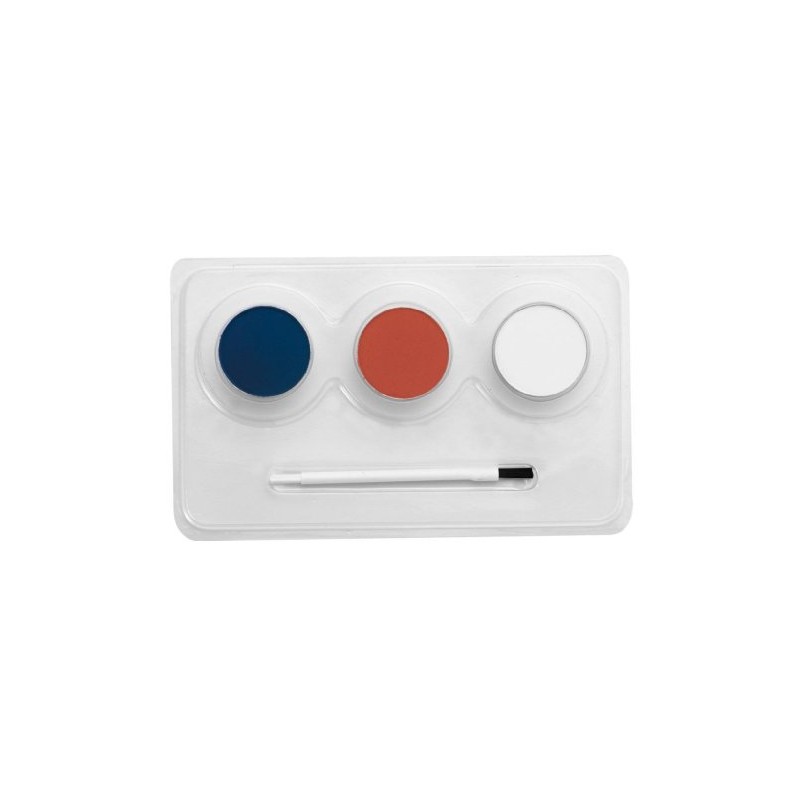 Smiffy's Make-Up FX Clown and Flag Kit Three Colours Brush
