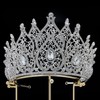 Crystal Queen Crown for Women Tall Wedding Crown for Bride