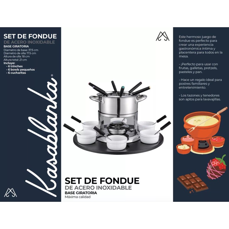 Baum Brothers Set De Fondue Grande De Acero Inox Con