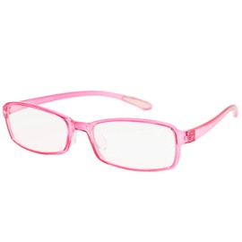 Enix PC Glasses No Degree Blue Light Cut Clear Lens Pink