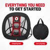 Portable Golf Chipping Practice Net with 3 Target Pockets –