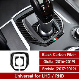 Car Gear Shift Trim Center Console Panel Cover Sticker Carbon Fiber Decal fits for Alfa Romeo Giulia 952 Stelvio 949 2016 2017 2018 2019 Accessories
