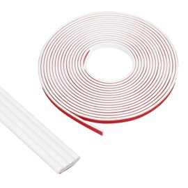 PATIKIL 3/8 Inch x 3/64 Inch x 20 ft I-Shaped Weather Stripping Door Seal Strip, Self Adhesive Silicone Seal Tape fit 1-2mm Gap for Door Frame Window, White