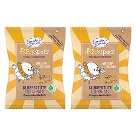 Dresdner Essenz Dreckspatz Bubble Bath Bubble Bath Bubble Bag "Wir sind Freunde Orange/Vanilla Fragrance" 2 x 70 g Bath Additive Vegan Pack of 2