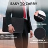 Calfinder 3 Ring Portfolio Binder,PU Leather Padtfolio Binder with Zipper,Padfolios