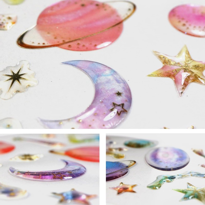 Reward Stickers 3D-010 3D Space 3D Decoration, Translucent, Set of