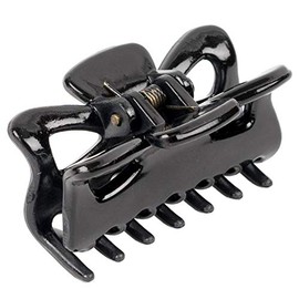 Hero Hair Clip, Hair Claw Jaws, Medium, Set of 4, H40, Black, 1.1 x 1.4 inches (2.7 x 3.5 cm)