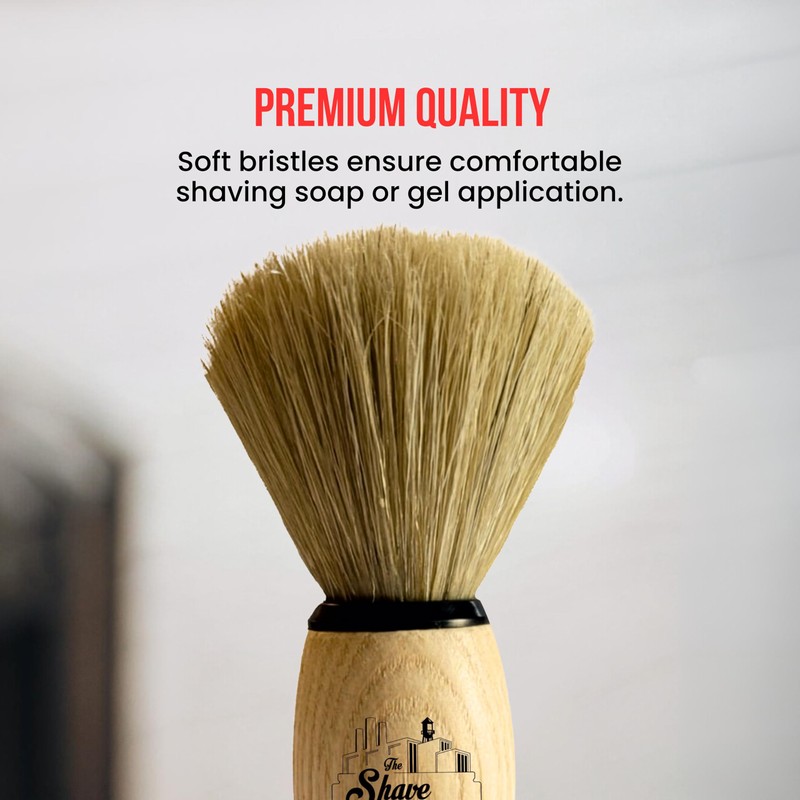 Shaving Factory Hand Made Shaving Brush, Small, Black