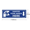 eSplanade Sanitize Your Hands Here Sticker Easy to Fit Weather