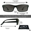 proSPORT Tinted Bifocal Sunglass Readers Men Women +2.00 Black &