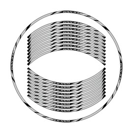 Awonderful Motorcycle Reflective Wheel Stripes kit, Wheel Rim Stickers Compatible with Suzuki Hayabusa GSX1300R GSXR1300 1997-2007/GSX1300R 2008-2025 (Grey)