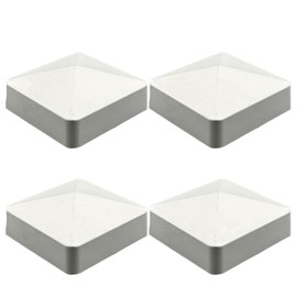 5" x 5" Vinyl Fence Post Caps, 4 Pack Decorative PVC Square Fence Post Top Cover Suitable for Fence, Deck, Mailbox Posts, Outdoor Use (for Actual 5" x 5" Vinyl Posts, Not for Wood Posts)