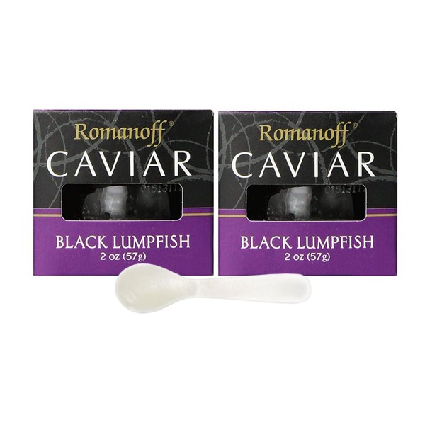 Romanoff Caviar Black Lumpfish, 2 oz (2 PACK) AND Mother