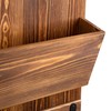 ExoLiry Rustic Brown Wooden Wall Mounted Mail Organizer Hanging Rack