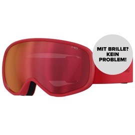ATOMIC REVENT HD Ski Goggles – Red – Ski Goggles with Contrasting Colours – High Quality Mirrored Snowboard Goggles – Goggles with Live Fit Frame – Ski Goggles