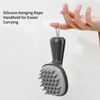 HADADER Scalp Massager and Exfoliator,Silicone Hair Head Scrubber with Long