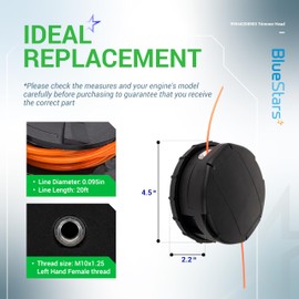 BlueStars 99944200903 Speed-Feed 450 Trimmer Head - Compatible with Echo SRM-266 SRM-266S SRM-266T SRM-266U SRM-280 SRM-280S SRM-280T Weed Eater Straight Shaft Speed Feed - Replaces X047000940