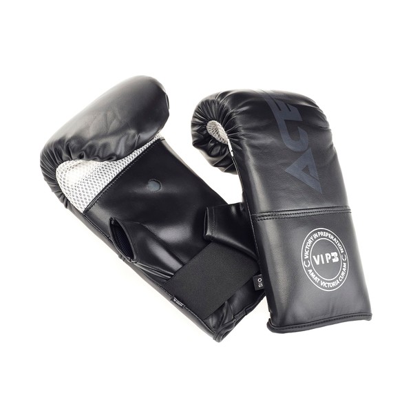 VIP Vital Impact Protection Acer 2 PU Boxing Gloves MMA Martial Arts Fitness Punchbag Bag Mitts, Black