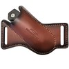 Leather Folding Knife Sheath for Belt, Horizontal Carry Brown Knife