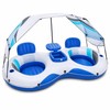 Inflatable River Tube with Canopy for Pool & Lake Lounging