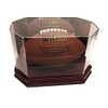 Executive Octagon Wood Base Football Display Case - Cherry
