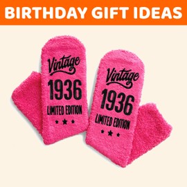HAPPYPOP 89th Birthday Gifts Ideas - Socks for Women Turning 89, 1936 Birthday Gifts in Their 89 Year Old