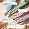 4-Piece Professional Tweezers Set with Case | Stainless Steel |