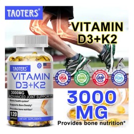 Taoters K2d3 120 Cápsulas, Vitamina D3, K2, Sin Sabor                                                                                                 