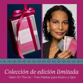 LAURA GELLER NEW YORK Paletas de sombra de ojos y rubor Glam On the Go - Cada juego incluye tres paletas - Listo para regalar - Maquillaje fácil de us