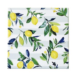 KK Ceramic Trivet, 5.9 x 5.9 inches (15 x 15 cm), Floral Lemon, Stylish, Round, Interior, Durable, Nordic